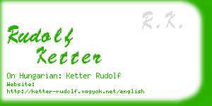 rudolf ketter business card